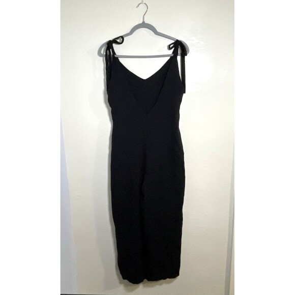 Basic Black Jumpsuit Pockets Size Small Adjustable Straps - Picture 5 of 9
